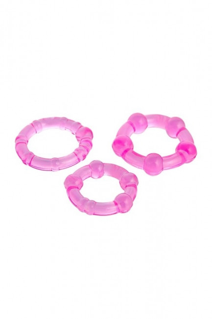 Эрекционые кольца Beaded Cock Rings (фиолетовый)