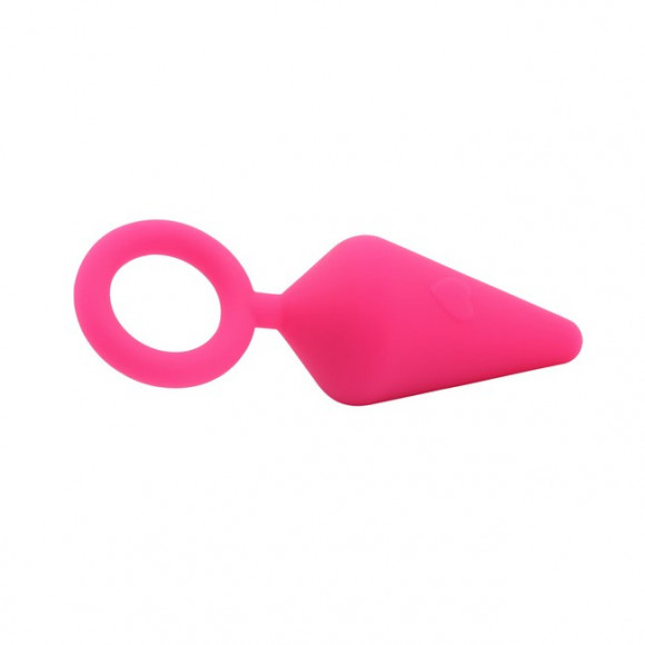 Анальная пробка с кольцом Candy Plug S-Pink